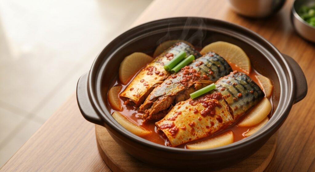 직장인의 점심상에 오른 고등어 찜